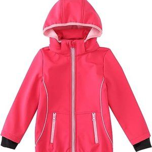 M2C Girls Hooded Fleece Lined Waterproof Windproof Jacket